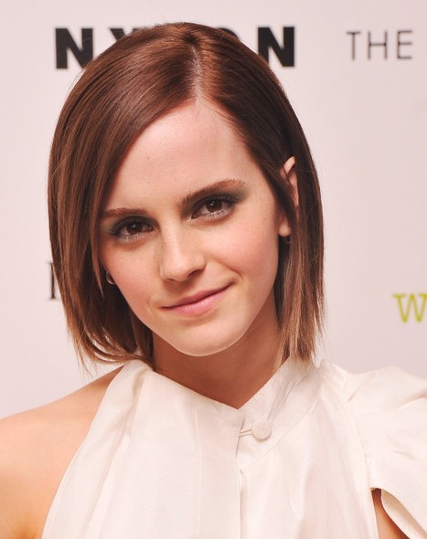Emma Watson Cute Short Straight Hair Style 2015