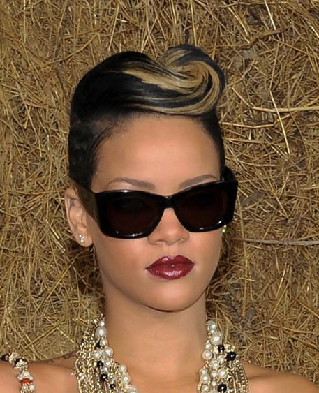 Rihanna Pompadour Hairstyle