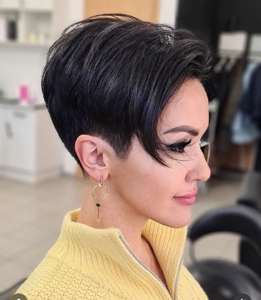 short black pixie cut