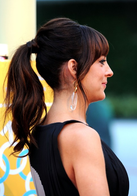 Side View of Loose Ponytail - Lindsay Sloane Loose Ponytail